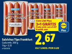 Lidl Salsichas Tipo Frankfurt promoção