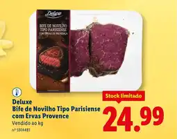 Lidl Deluxe Bife de Novilho Tipo Parisiense com Ervas Provence promoção