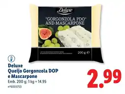 Lidl Deluxe Queijo Gorgonzola DOP e Mascarpone promoção