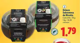 Lidl Deluxe Sobremesa de Ricotta Cada promoção