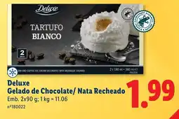 Lidl Deluxe Gelado de Chocolate/ Nata Recheado promoção