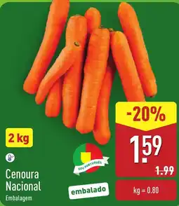ALDI Cenoura Nacional promoção