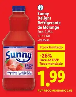 Lidl Sunny Delight Refrigerante de Morango promoção