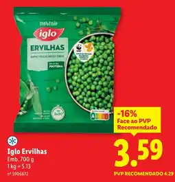 Lidl Iglo Ervilhas promoção