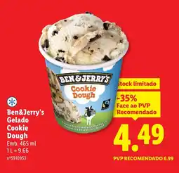 Lidl Ben&Jerry's Gelado Cookie Dough promoção