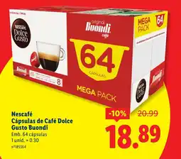 Lidl Nescafé Cápsulas de Café Dolce Gusto Buondi promoção