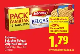 Lidl Saborosa Bolachas Belgas Original Familiar promoção