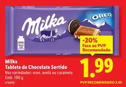 Lidl Milka Tablete de Chocolate Sortido promoção
