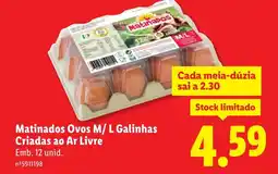 Lidl Matinados Ovos M/L Galinhas Criadas ao Ar Livre promoção