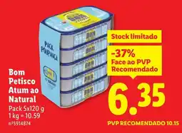 Lidl Bom Petisco Atum ao Natural promoção