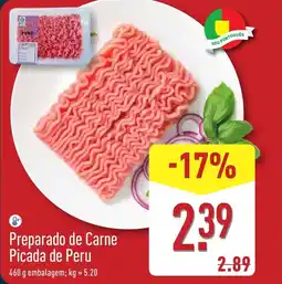 ALDI Preparado de Carne Picada de Peru promoção