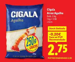 Lidl Cigala Arroz Agulha promoção