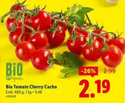 Lidl Bio Tomate Cherry Cacho promoção