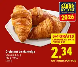 Lidl Croissant de Manteiga promoção