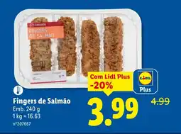 Lidl Fingers de Salmão promoção