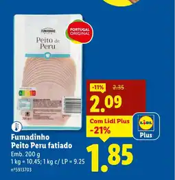 Lidl Fumadinho Peito de Peru promoção