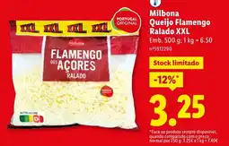 Lidl Milbona Queijo Flamengo Ralado XXL promoção