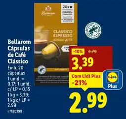 Lidl Bellarom Cápsulas de Café Clássico promoção