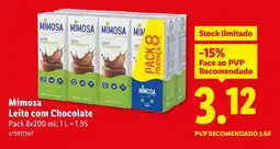 Lidl Mimosa Leite com Chocolate promoção
