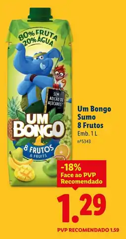 Lidl Um Bongo Sumo 8 Frutos promoção