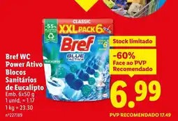 Lidl Bref WC Power Ativo Blocos Sanitários de Eucalipto promoção