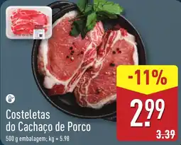 ALDI Costeletas do Cachaço de Porco promoção
