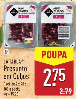 ALDI LA TABLA Presunto em Cubos promoção