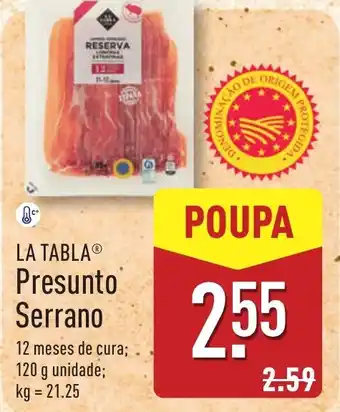 ALDI LA TABLA Presunto Serrano promoção