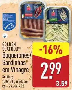 ALDI GOLDEN SEAFOOD Boquerones/ Sardinhas em Vinagre promoção