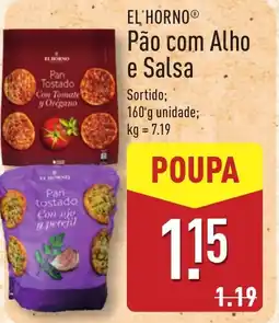 ALDI EL HORNO Pão com Alho e Salsa promoção