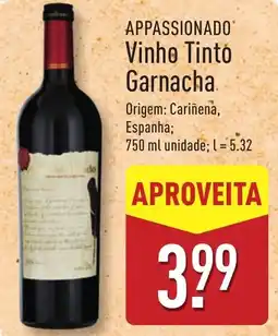 ALDI APPASSIONADO Vinho Tinto Garnacha promoção
