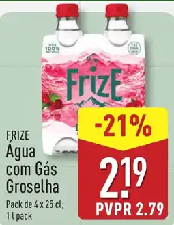 ALDI FRIZE Agua com Gás Groselha promoção