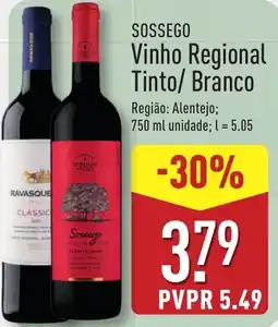 ALDI SOSSEGO Vinho Regional Tinto/ Branco promoção