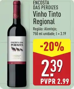 ALDI ENCOSTA DAS PERDIZES Vinho Tinto Regional promoção