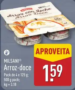 ALDI MILSANI Arroz-doce promoção