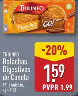 ALDI TRIUNFO Bolachas Digestivas de Canela promoção