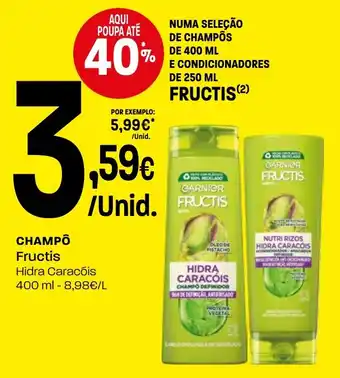 Champô fructis hidra caracóis