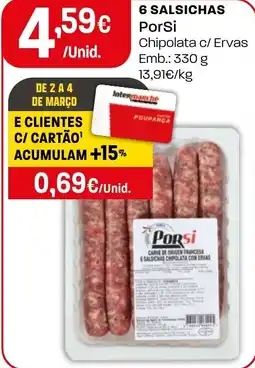 Intermarché 6 SALSICHAS PorSi promoção