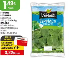 Intermarché Florette legumes promoção