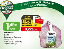 Intermarché Alho seco PorSi Programa Origens promoção