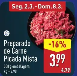 ALDI Preparado de Carne Picada Mista promoção