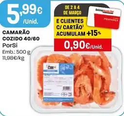 Intermarché Camarão cozido 40/60 porsi promoção