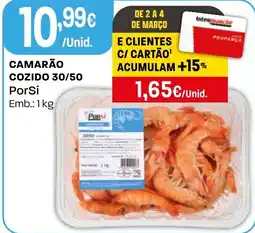 Intermarché Camarão cozido 30/50 porsi promoção