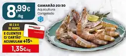 Intermarché Camarão 20/30 aquicultura congelado promoção