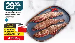 Intermarché Camarão-tigre selvagem 10/15 congelado promoção