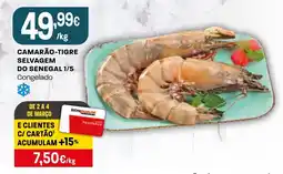Intermarché Camarão-tigre selvagem do senegal 1/5 congelado promoção