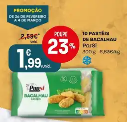 Intermarché 10 pastéis de bacalhau porsi promoção