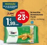 Intermarché 10 pastéis de bacalhau porsi promoção
