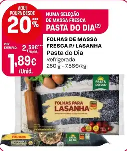 Intermarché Folhas de massa fresca p/lasanha Pasta do Dia promoção