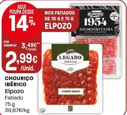 Intermarché Chouriço ibérico Elpozo Fatiado promoção